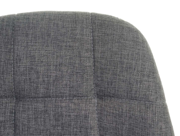 2er-Set Esszimmerstühle drehbar Chrom Textil hellgrau
