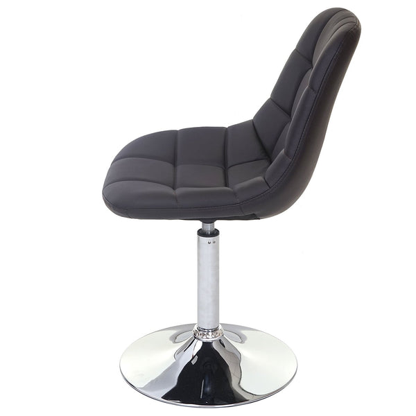 2er-Set Drehbare Esszimmerstühle Kunstleder Chrom braun