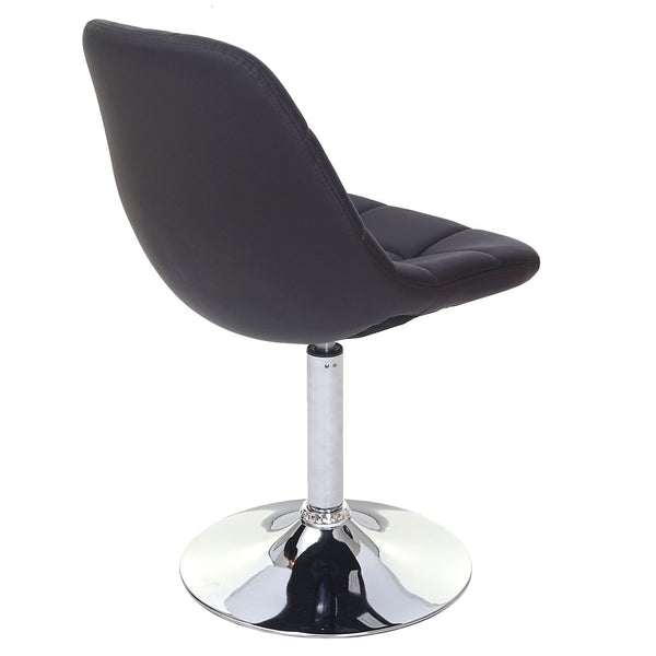 2er-Set Drehbare Esszimmerstühle Kunstleder Chrom braun
