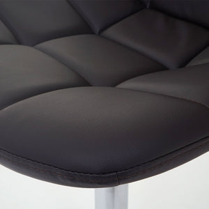 2er-Set Drehbare Esszimmerstühle Kunstleder Chrom braun