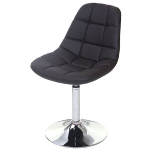 2er-Set Drehbare Esszimmerstühle Kunstleder Chrom braun