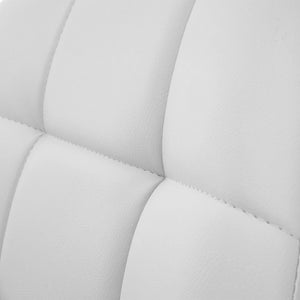 2er-Set Esszimmerstühle drehbar Kunstleder Chrom weiss