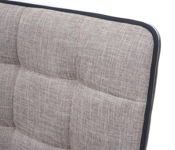 2er-Set Esszimmerstühle höhenverstellbar drehbar Stoff creme-grau