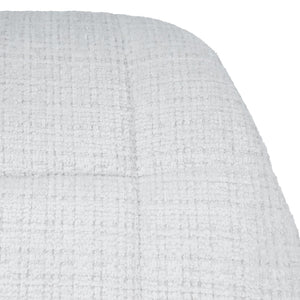 2er-Set Esszimmer Drehstuhl aus Stahl und Chenille creme