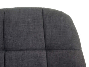 2er-Set Esszimmer Drehstuhl Chrom Textil dunkelgrau