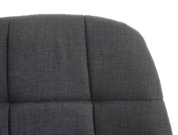 2er-Set Esszimmer Drehstuhl Chrom Textil dunkelgrau
