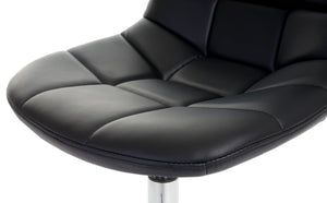 2er-Set Esszimmer Drehstuhl Kunstleder Chromgestell schwarz