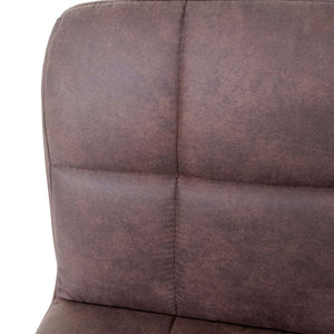 2er-Set Esszimmer Drehstühle Wildlederimitat Chrom vintage braun