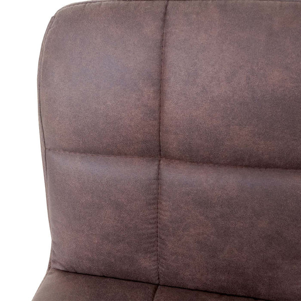2er-Set Esszimmer Drehstühle Wildlederimitat Chrom vintage braun