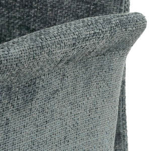 2er-Set Esszimmerstuhl mit Armlehne Chenille Edelstahl blau-grün