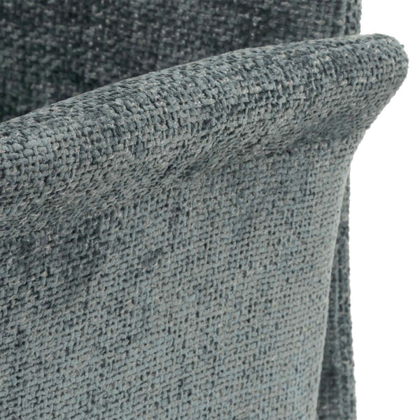 2er-Set Esszimmerstuhl mit Armlehne Chenille Edelstahl blau-grün