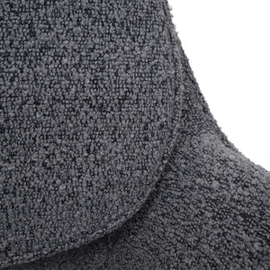 2er-Set Esszimmerstuhl drehbar Bouclé-Stoff Öko-Tex grau