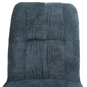 2er-Set Esszimmerstuhl drehbar Chenille Öko-Tex blau-grün