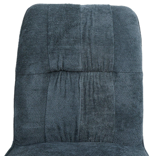 2er-Set Esszimmerstuhl drehbar Chenille Öko-Tex blau-grün
