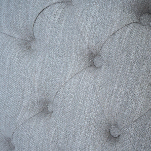 2er-Set Esszimmer Polsterstuhl Chesterfield Stoff hellgrau