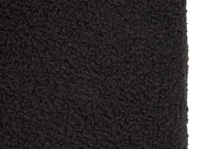 2er-Set Freischwinger Stühle Holz Rattan Bouclé Stoff schwarz