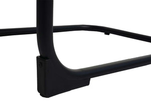 2er-Set Freischwinger Stühle Holz Rattan Bouclé Stoff schwarz