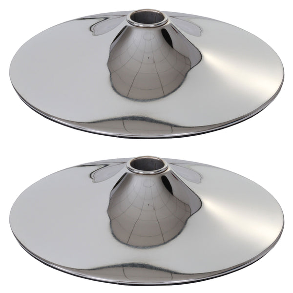 2er-Set Fussteller chrom Ø45cm für Barhocker & Esszimmerstuhl
