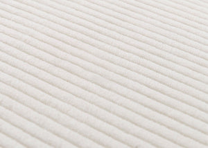 2er-Set Esszimmerstühle Hochlehner Cord dunkle Beine creme