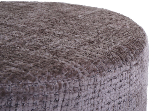 2er-Set Hocker höhenverstellbar drehbar Chenille 37cm braun