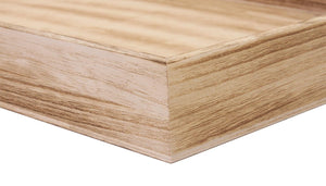 2er Set Holztablett im Shabby-Look, Frühstück & Deko naturbraun