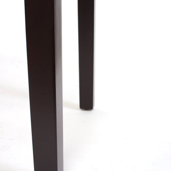 2er-Set Esszimmerstühle Kunstleder matt mit dunklen Füssen schwarz