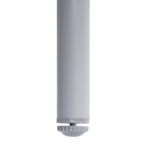 2er-Set Outdoor Barhocker mit Seilgeflecht Metall hellgrau