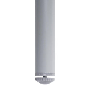 2er-Set Outdoor Barhocker Seilgeflecht Metall hellgrau taupe