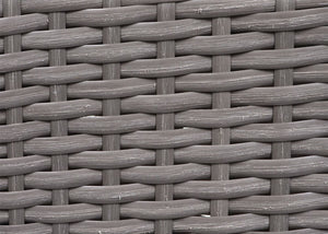 2er-Set Poly-Rattan Balkon- & Gartenstuhl stapelbar Kissen grau