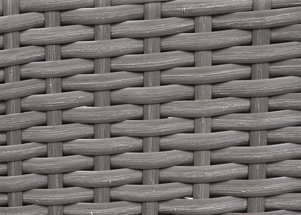 2er-Set Poly-Rattan Balkon- & Gartenstuhl stapelbar Kissen grau