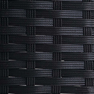 2er-Set Poly-Rattan Gartensessel Korbsessel Kissen anthrazit