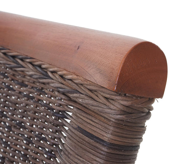2er-Set Rattan Esszimmerstühle Küchenstühle ohne Sitzkissen