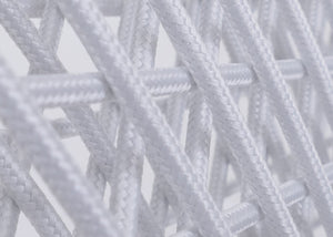 2er-Set Rope-Barhocker Outdoor mit Sitzpolster Seilgeflecht hellgrau