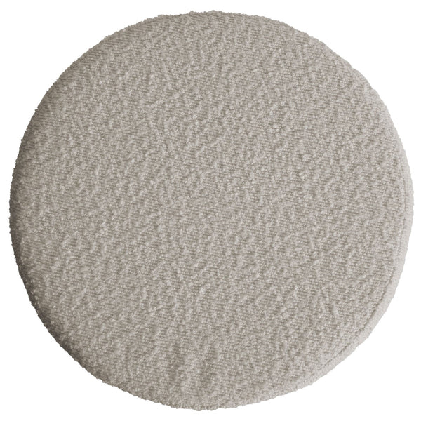 2er-Set Sitzhocker Schminkhocker höhenverstellbar drehbar Bouclé beige