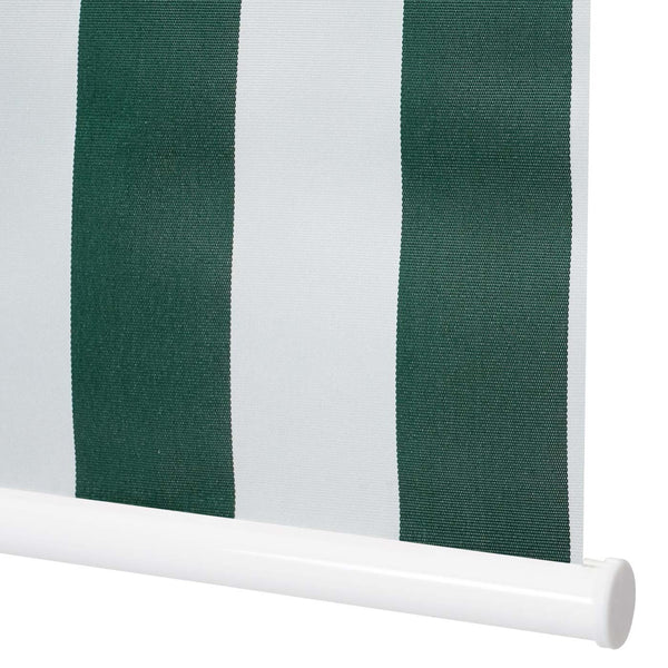 2er-Set Fensterrollo Seitenzugrollo blickdicht 100x160cm grün/weiss