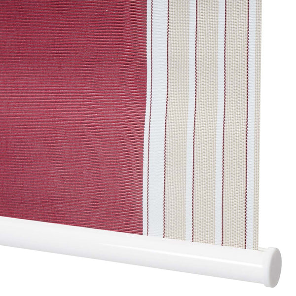 2er-Set Fensterrollo Seitenzugrollo blickdicht 100x160cm rot/weiss/beige