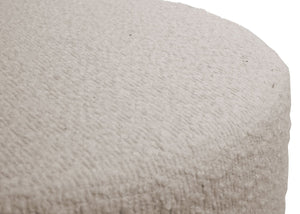 2er-Set Sitzhocker Bouclé höhenverstellbar drehbar creme-weiss