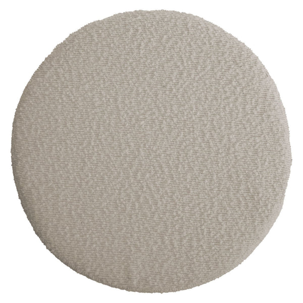 2er-Set Sitzhocker Bouclé höhenverstellbar drehbar creme-weiss