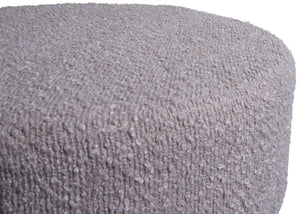 2er-Set Sitzhocker höhenverstellbar drehbar Bouclé Ø37cm taupe