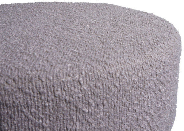 2er-Set Sitzhocker höhenverstellbar drehbar Bouclé Ø37cm taupe