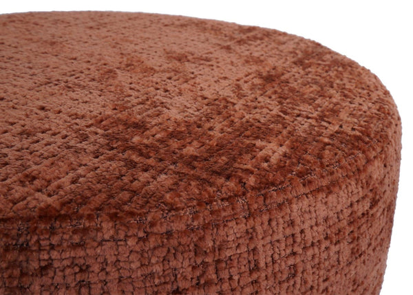 2er-Set Sitzhocker höhenverstellbar drehbar Chenille 37cm terrakotta