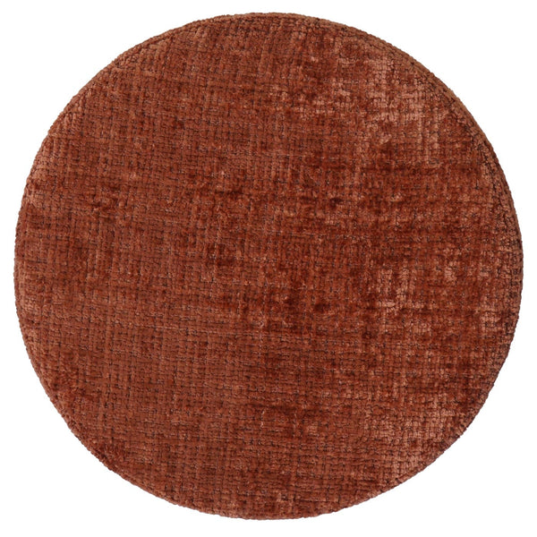 2er-Set Sitzhocker höhenverstellbar drehbar Chenille 37cm terrakotta