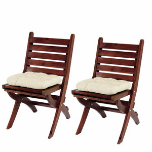 2er-Set Sitzkissen Stuhlkissen 41x38x8cm creme