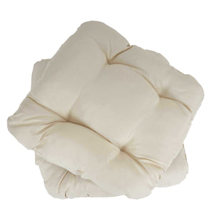 2er-Set Sitzkissen Stuhlkissen 41x38x8cm creme