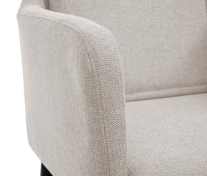 2er-Set Esszimmerstühle Stoff mit Lehne creme-beige