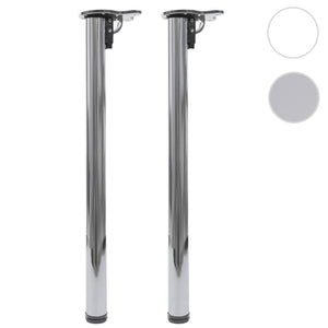 2er-Set klappbare Tischbeine Edelstahl-Optik für Schreibtisch 72cm