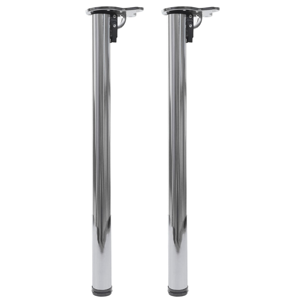 2er-Set klappbare Tischbeine Edelstahl-Optik für Schreibtisch 72cm