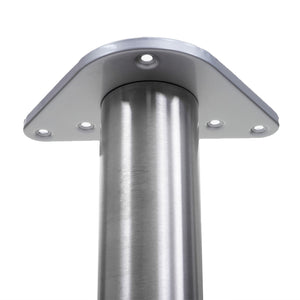 2er-Set Tischbeine Edelstahl-Optik für Schreibtisch & Esstisch 73cm