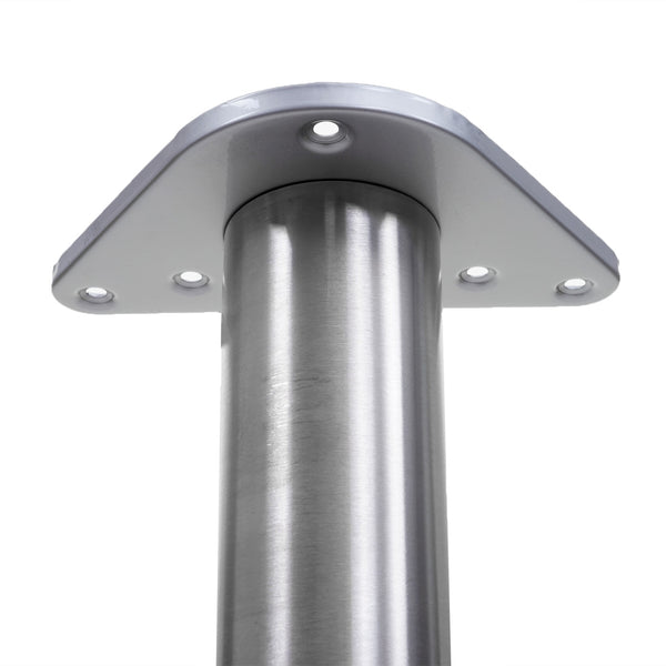 2er-Set Tischbeine Edelstahl-Optik für Schreibtisch & Esstisch 73cm