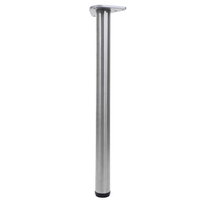 2er-Set Tischbeine Edelstahl-Optik für Schreibtisch & Esstisch 73cm